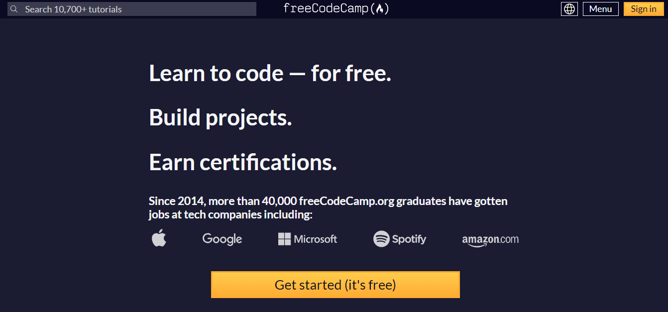Freecodecamp Website